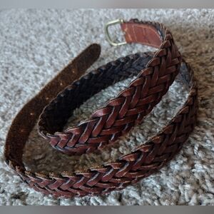 Vintage L.L Bean Braided Leather Belt Size 30